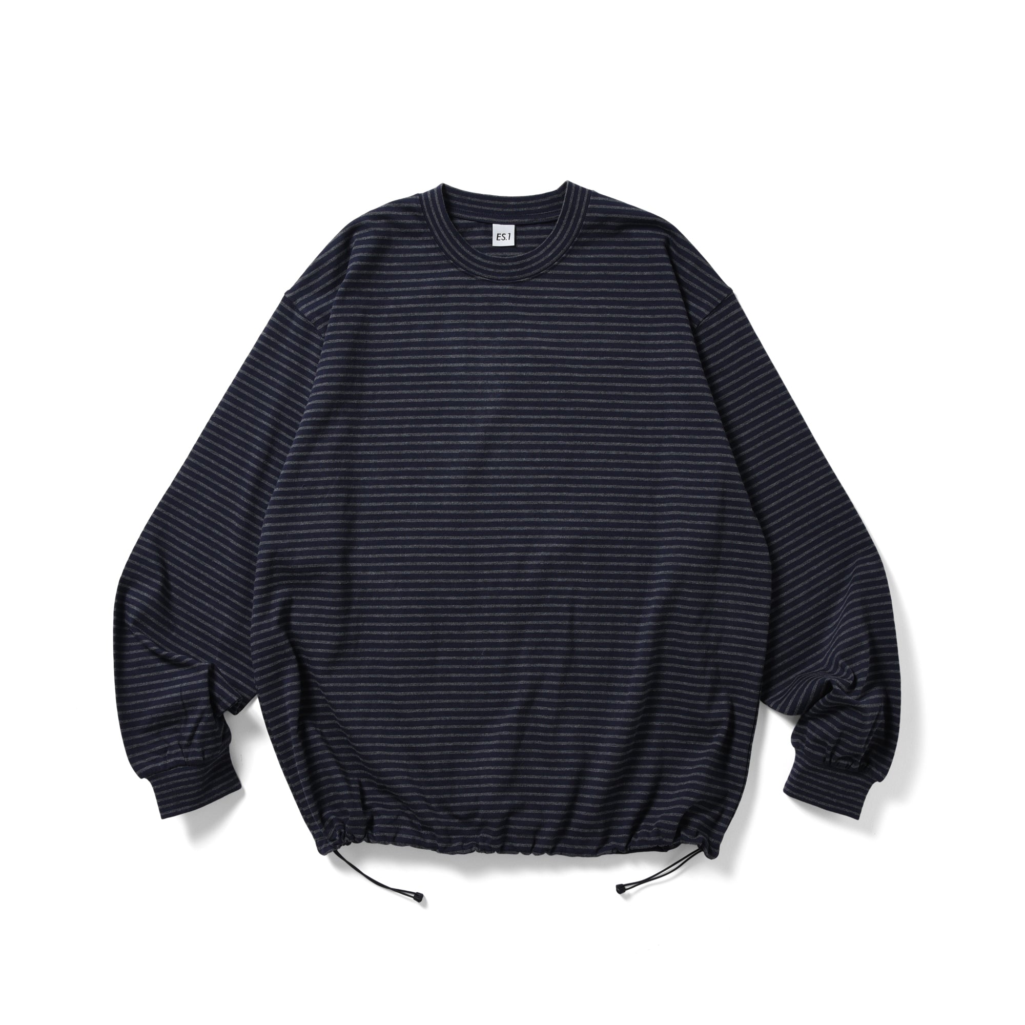 ES.1 T006 ブラック ボーダー Lサイズ 長袖カットソー 新品 ES.1-T006